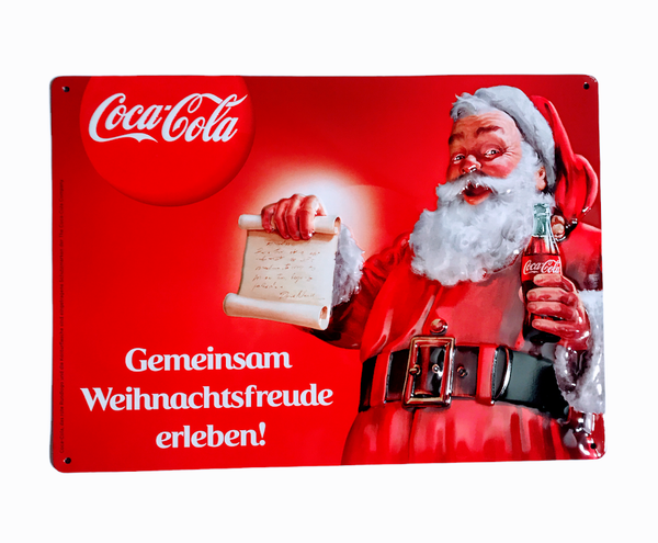 Coca Cola Blechschild Weihnachtesfreude